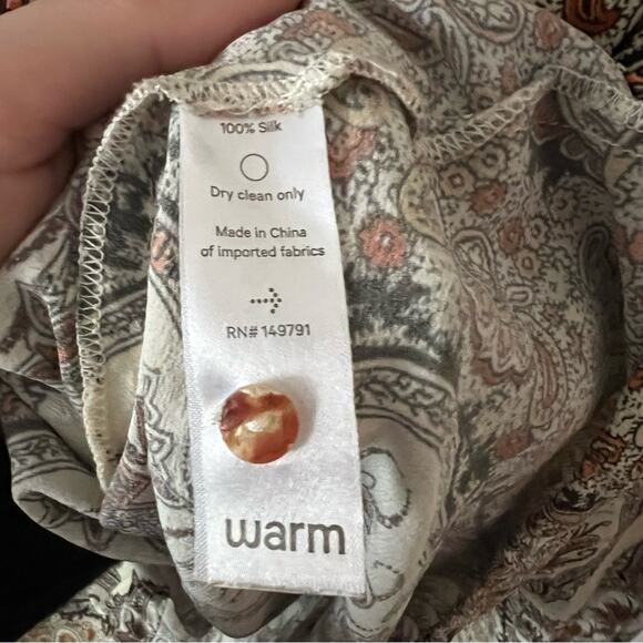 Warm NY Veronique Silk Patterned Blouse - Picture 8 of 9